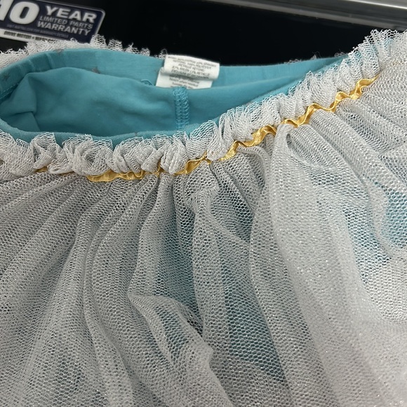 Girls two piece matching set stars sparkle tutu tulle flower fancy - Picture 4 of 5